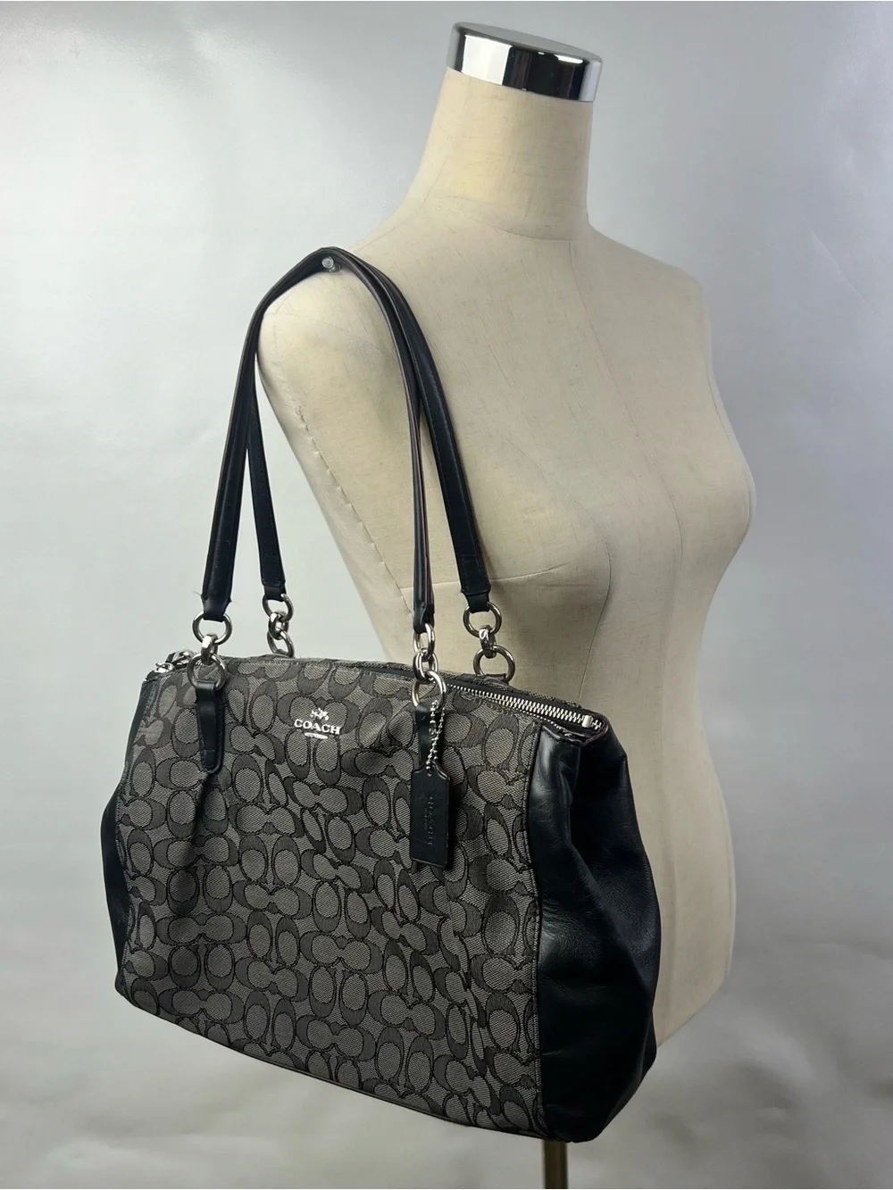 Coach Signature Shoulder Bag Satchel Handbag Purse
